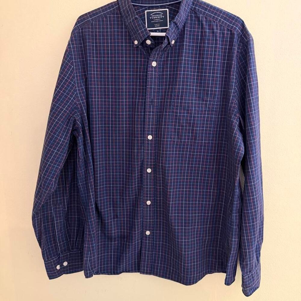 Charles tyrwhitt navy blue button